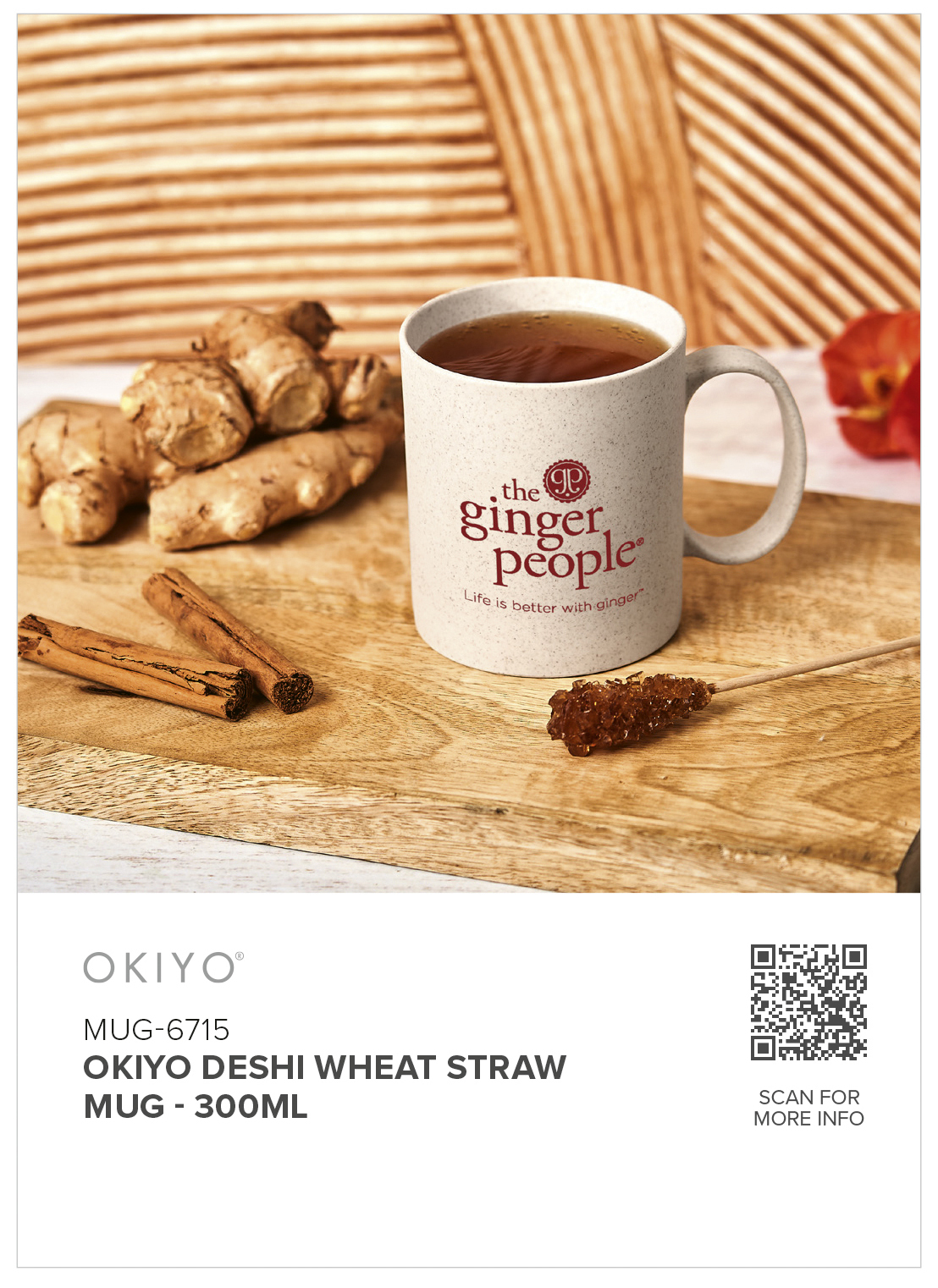 Okiyo Deshi Wheat Straw Mug- 300ml